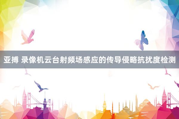 亚搏 录像机云台射频场感应的传导侵略抗扰度检测