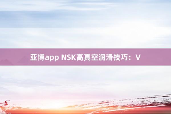 亚博app NSK高真空润滑技巧：V