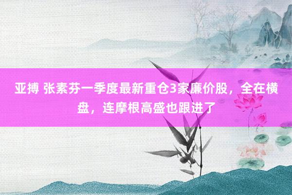 亚搏 张素芬一季度最新重仓3家廉价股，全在横盘，连摩根高盛也跟进了